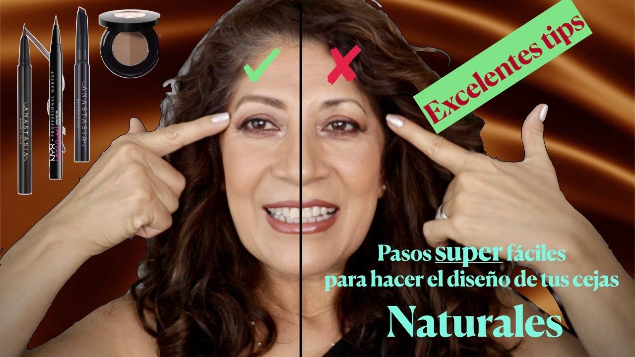 Como hacer LAS CEJAS  NATURALES en PIEL MADURA  [paso a paso] 