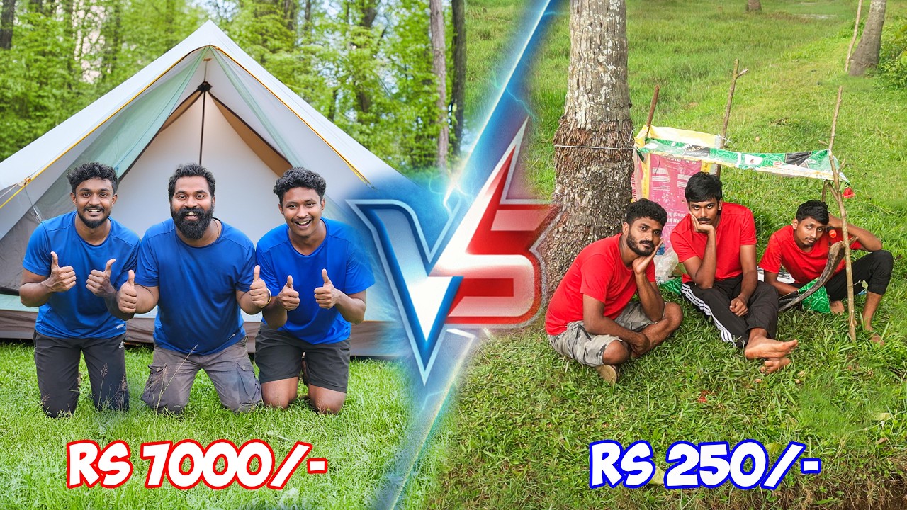 Low To High Budget Survival Camping Challenge | Camping പണക്കാരും പാവങ്ങളും | M4 Tech |