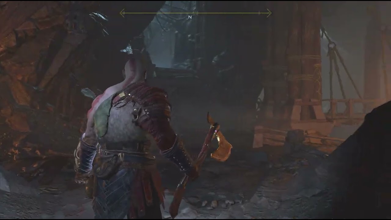 God of war4 part 6, We meet a big lizard
