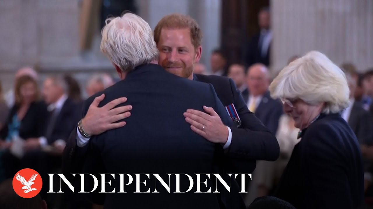 Prince Harry hugs family as he is supported by Princess Diana's brother and sister at Invictus Games