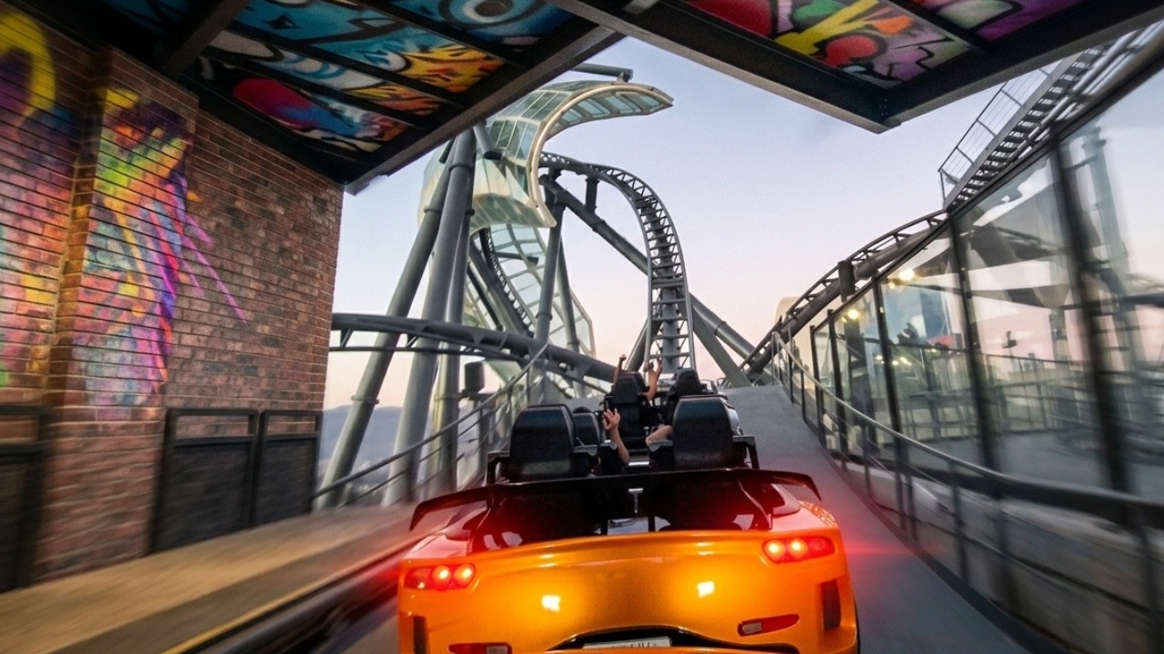 Fast & Furious Hollywood Drift POV (Third Row) Universal Studios Hollywood