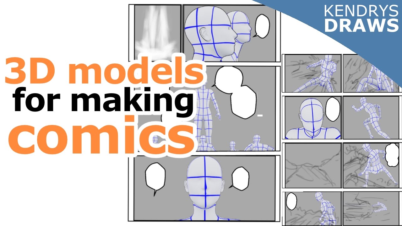Clip studio paint - How to use 3d models for making comics