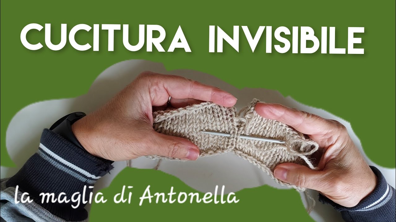Cucitura verticale invisibile con ago su maglia rasata