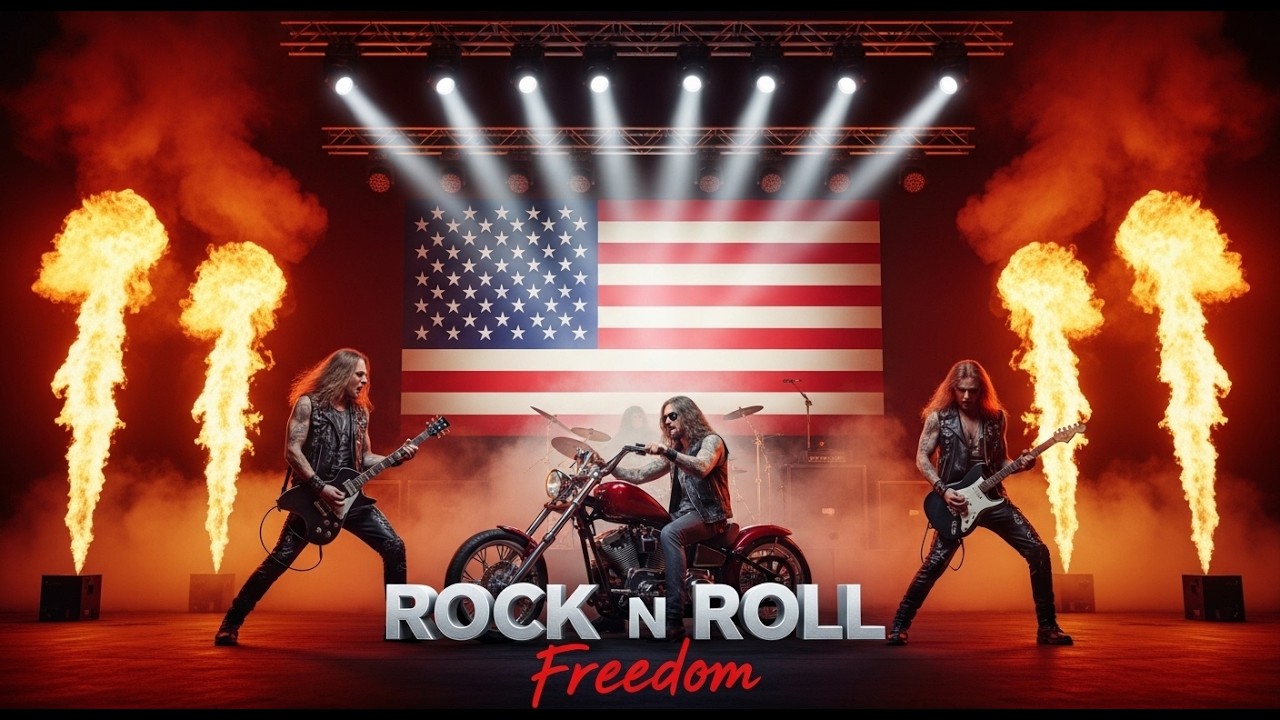 Rock N Roll Freedom Ride 🇺🇸 Powerful Guitar & Biker Stage Anthem