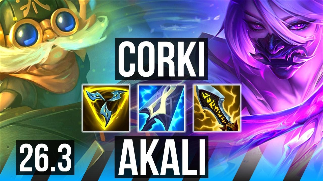 CORKI vs AKALI (MID) | KR Diamond | 26.3