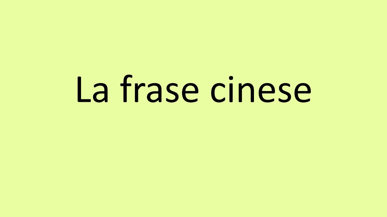 La frase cinese – 中文在线 Il Cinese online