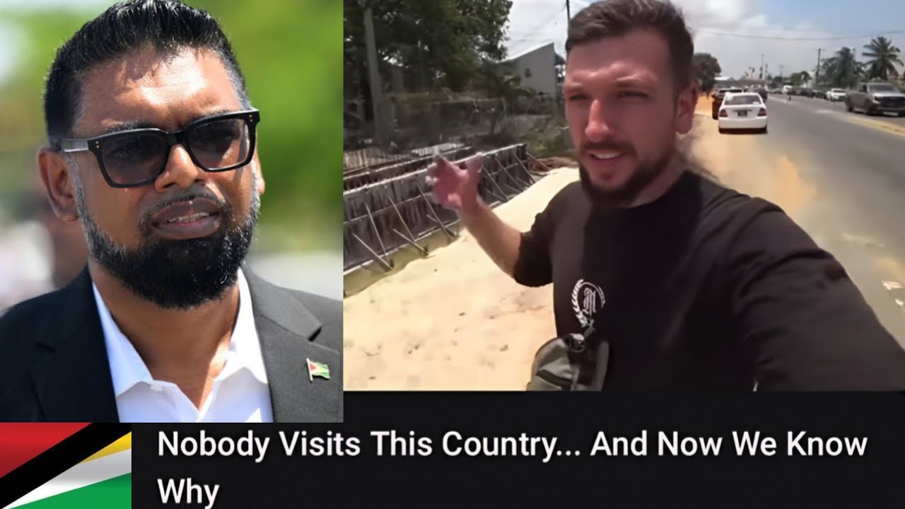 White YouTuber Exposes The Government In Guyana || Message For School Kids || Market Flood Out