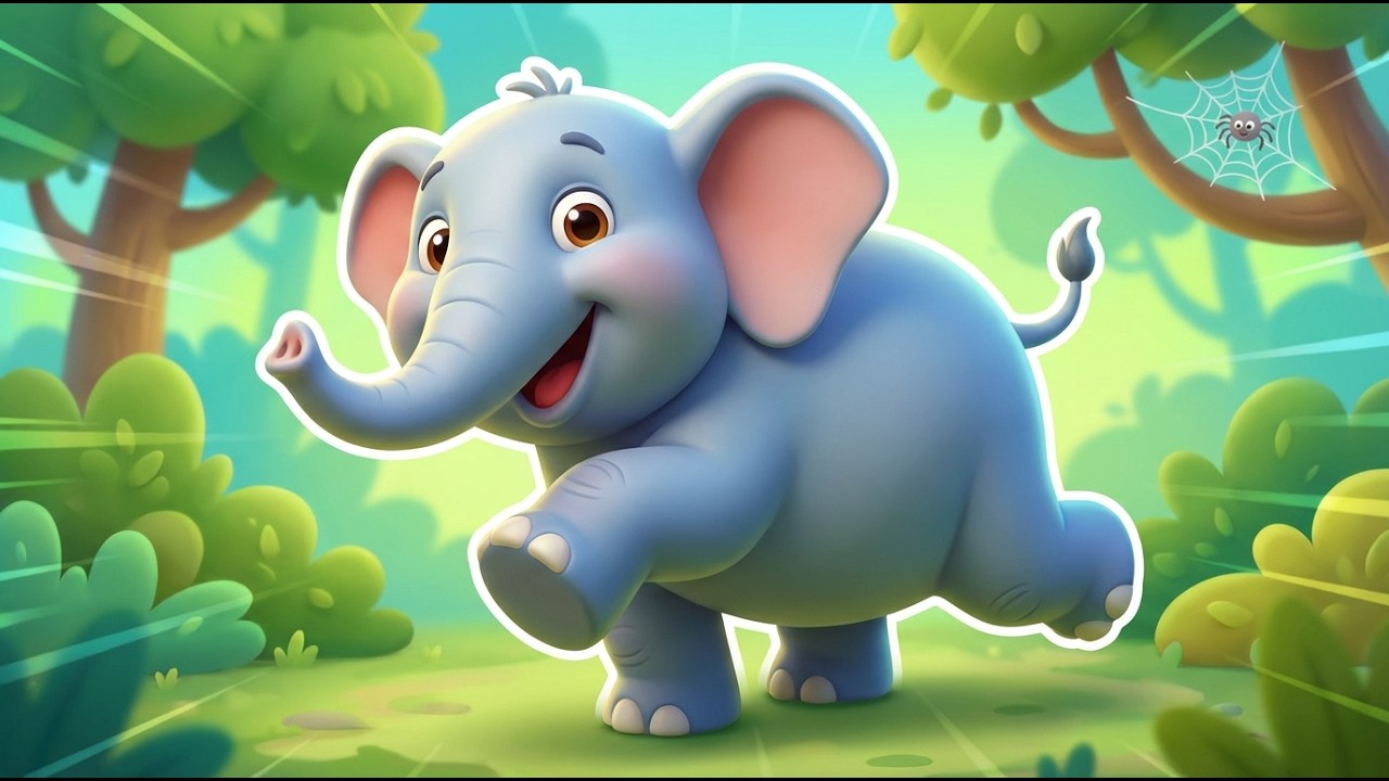 🐘✨ Ek Mota Hati | एक मोटा हाथी | Funny Elephant Rhyme in Hindi | Kids Cartoon 3D Animation 🎬🌈