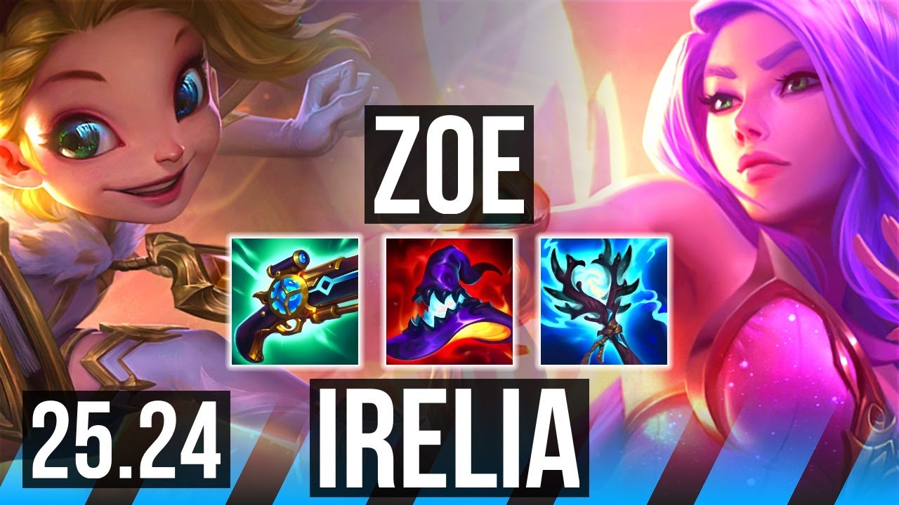 ZOE vs IRELIA (MID) | Perfect KDA: 13/0/8 | KR Master | 25.24