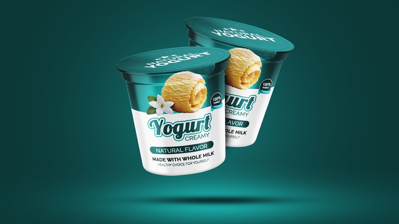 Yogurt Packaging Design | Vanilla  | Photoshop Tutorial