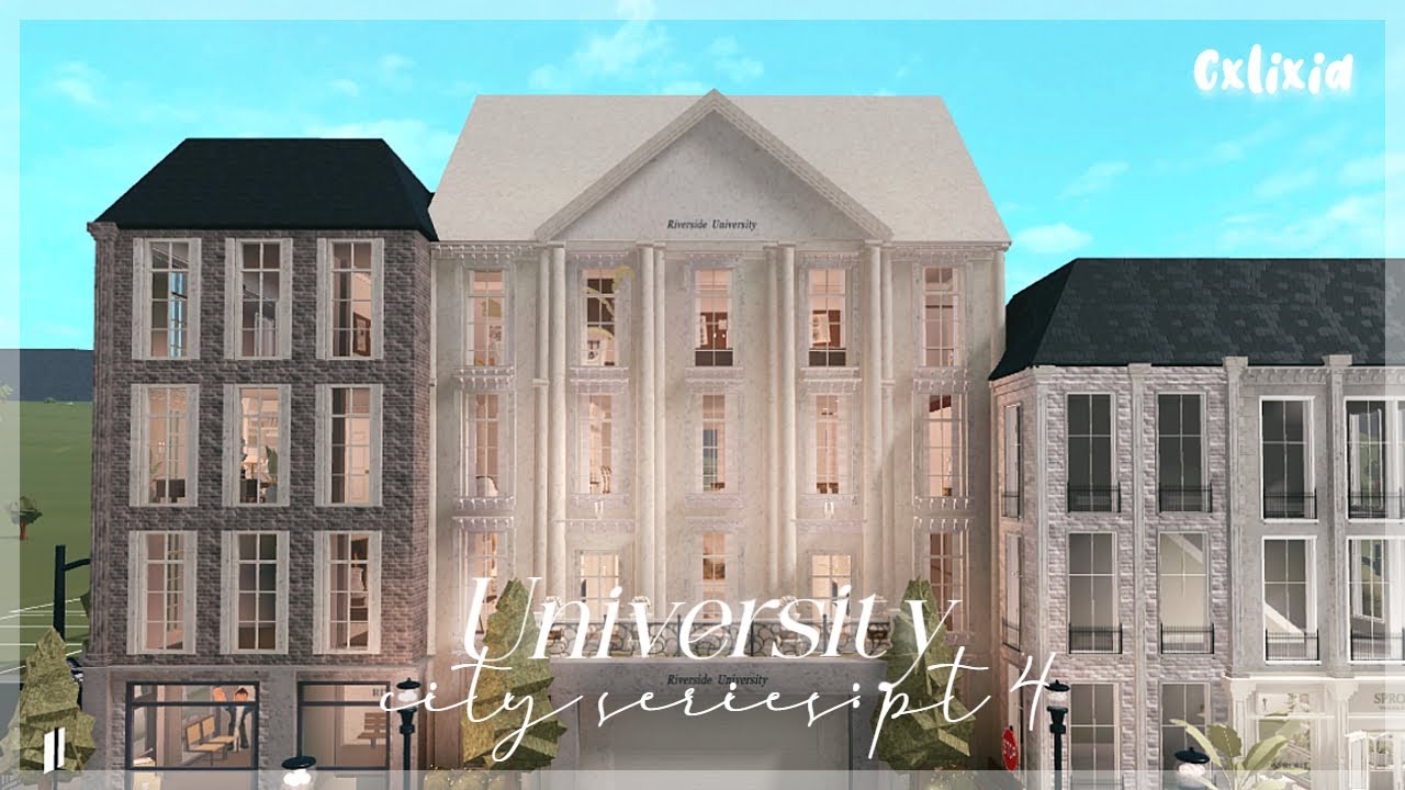 Bloxburg: University + Dorms | City / Town Series Part 4 | Roblox Speedbuild