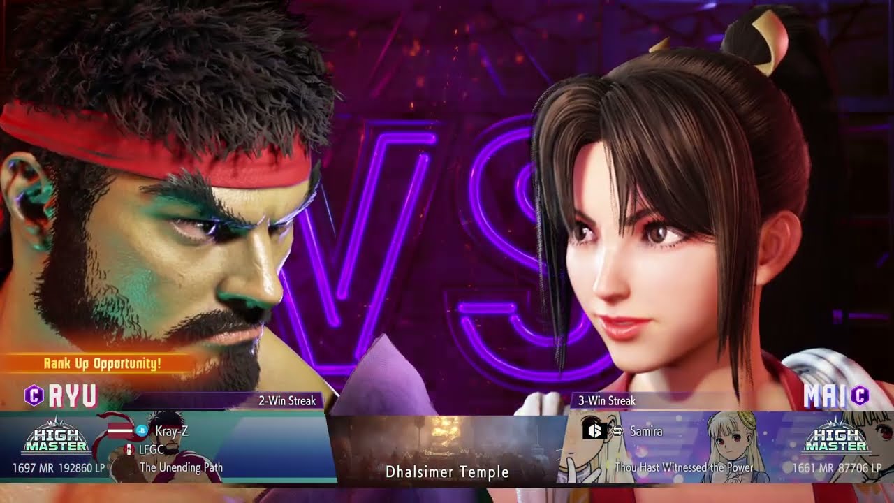 SF6 Ryu reaching Grand Master rank