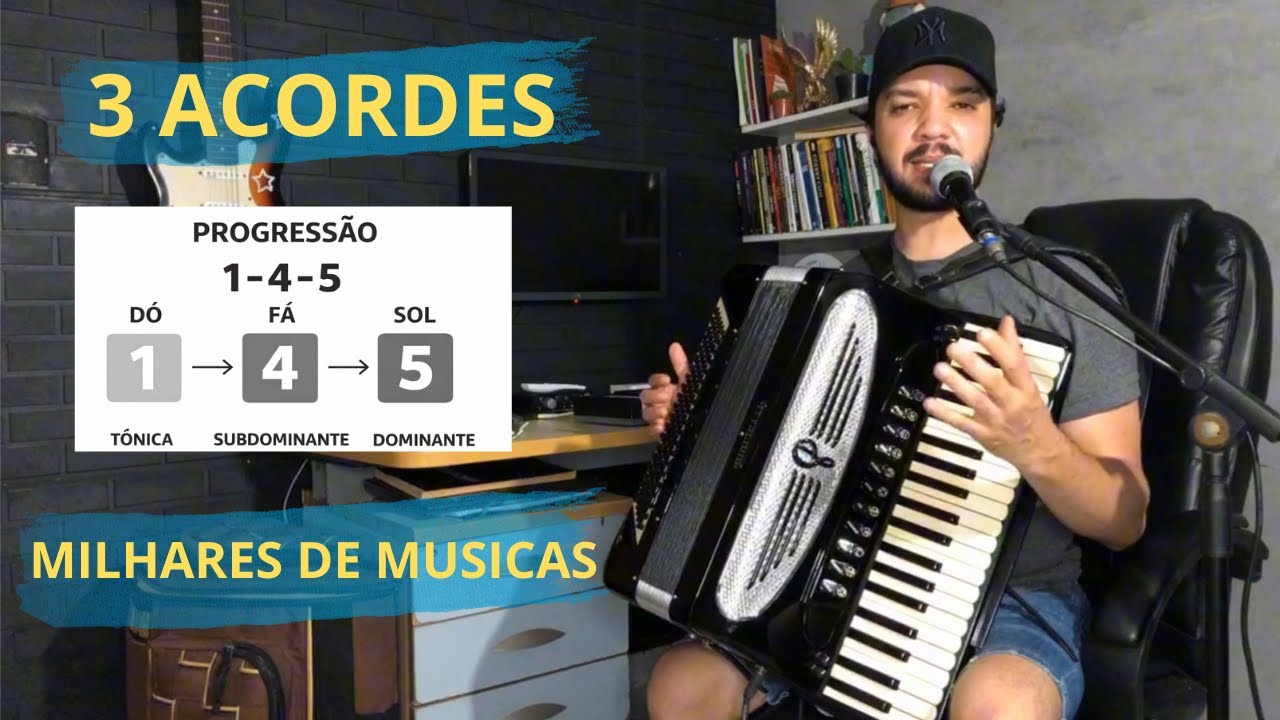 INCRIVEL OS 3 ACORDES QUE SERVE PARA TOCAR TUDO NO ACORDEON