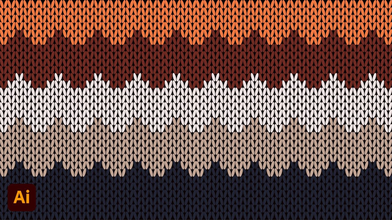 Knitting Pattern Design In Adobe Illustrator cc 2022 | Tutorial