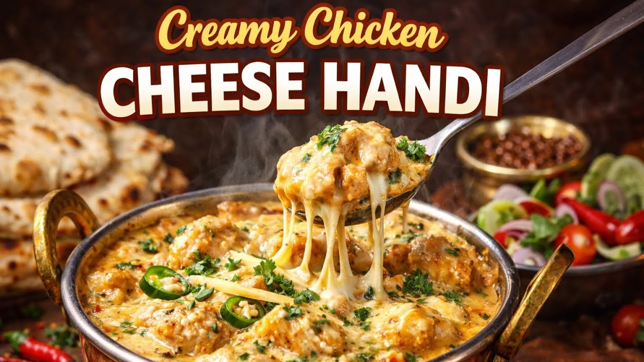 Creamy chicken cheese handi made by sufia ka tarka[easy recipe and Quick recipe] must try this recip