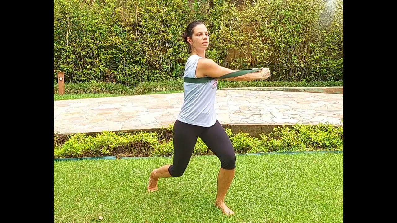 AFUNDO ISOMÉTRICO + ROTAÇÃO DE TRONCO + CRUCIFIXO UNILATERAL | ALTERNADO 