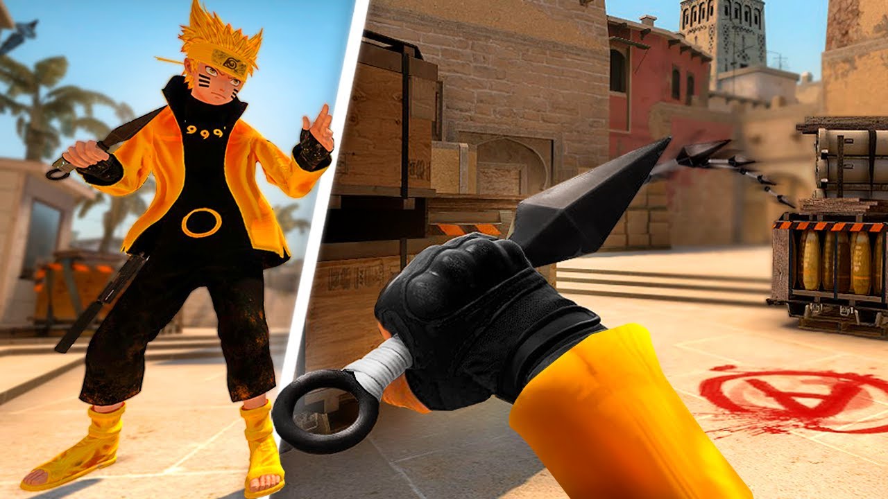 Baixei o MOD do NARUTO e usei a KUNAI no CS:GO (rasengan & KUNAI's lançáveis)