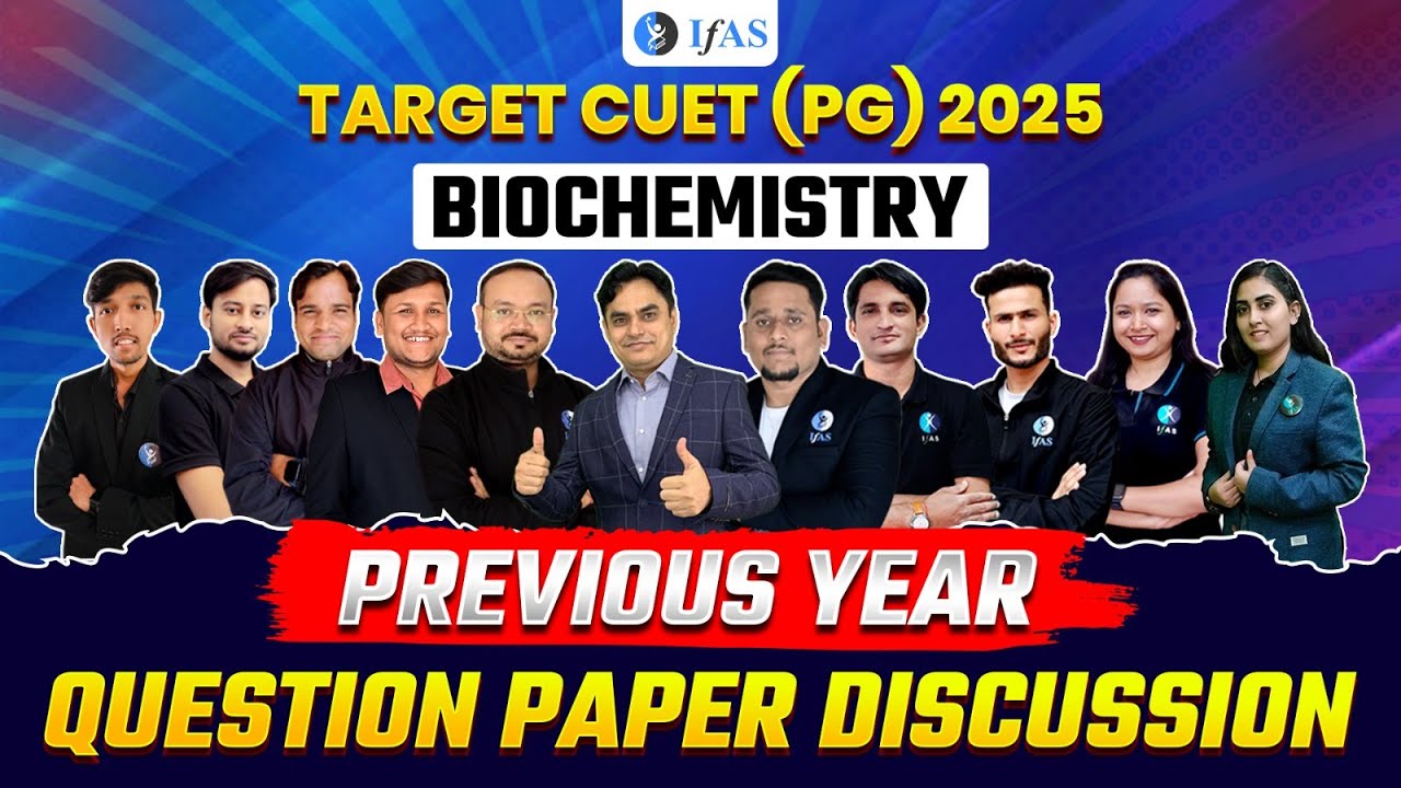 CUET PG Biochemistry Previous Year Question Paper Discussion | Target CUET PG 2025 | IFAS