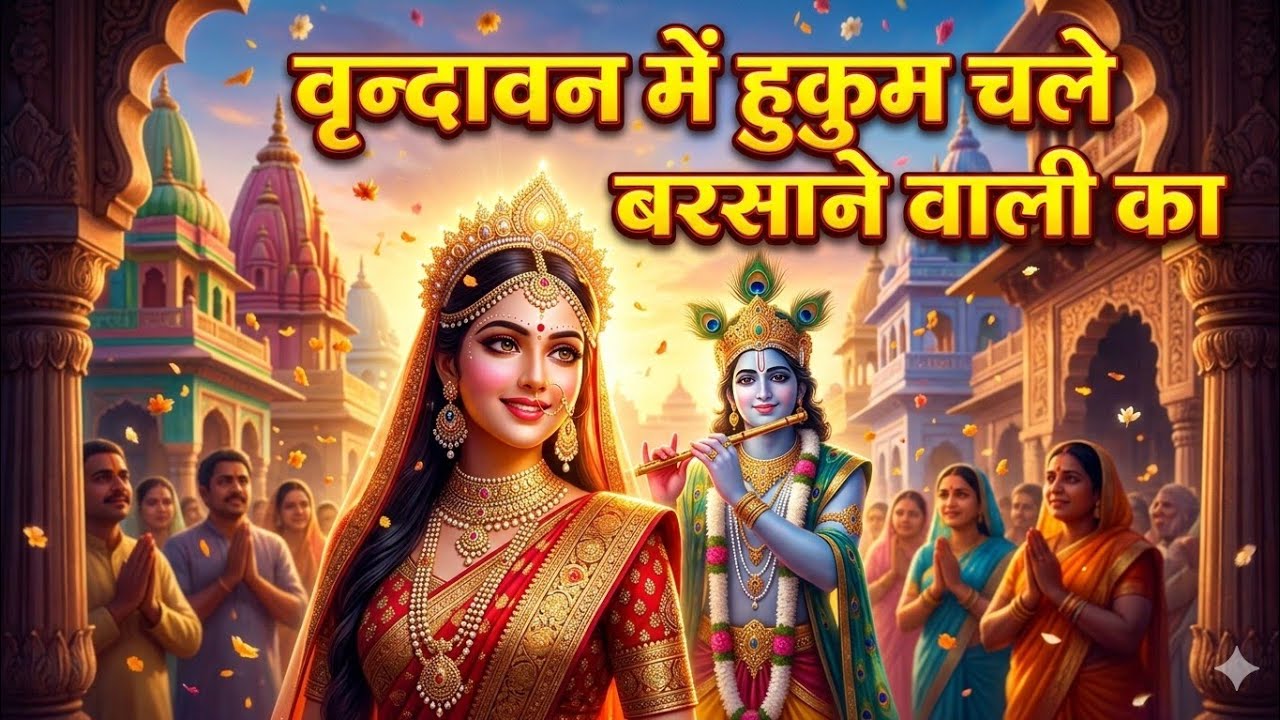 वृन्दावन में हुकुम चले बरसाने वाली का 🙏 राधा रानी का दिल छू लेने वाला भजन #radharani#bhajan#trending