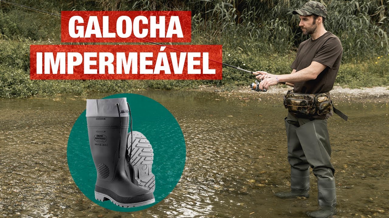 Bota Galocha Masculina Para Trabalho Pescaria Barro Chuva Imperme&aacute;vel E Antiderrapante