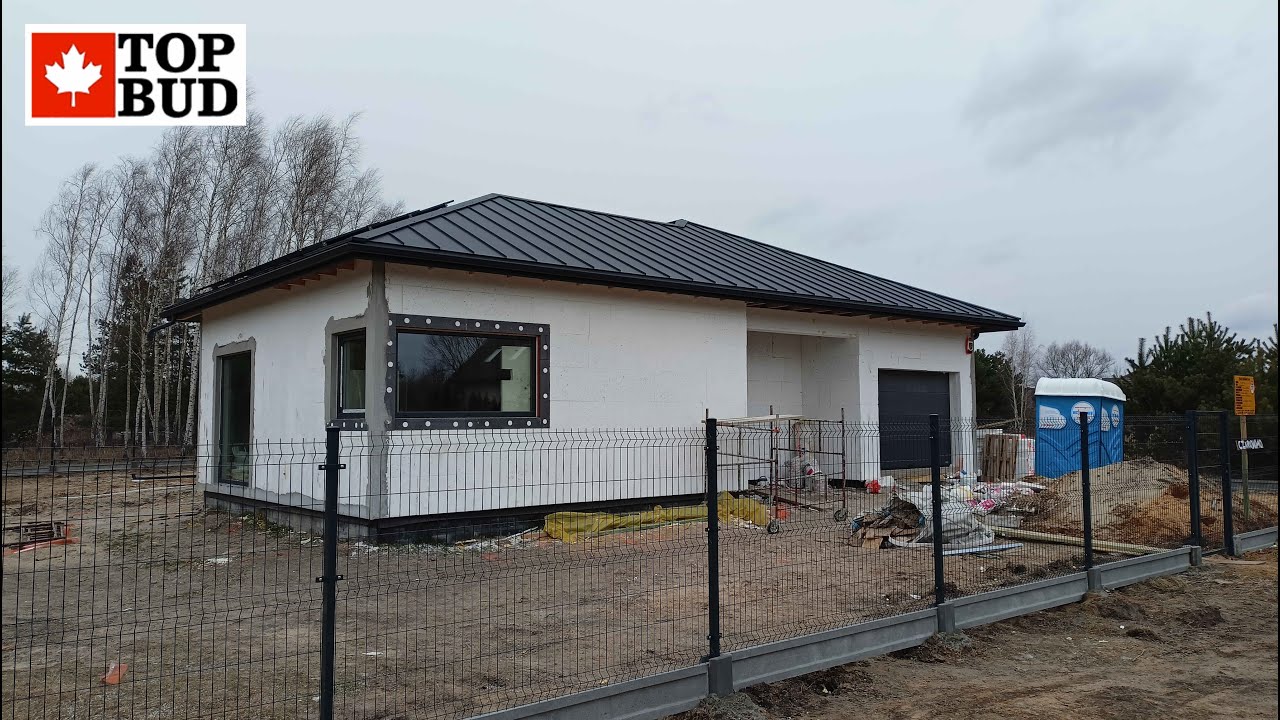 Dom szkieletowy parterowy 150 m2 | prace końcowe