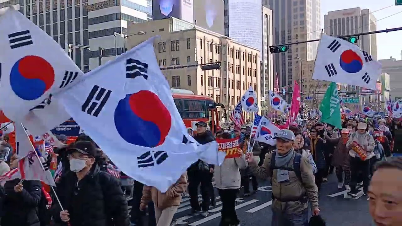 2.21토 광화문 보수연합집회 행진출발 ~대국본.자유한길단 등~