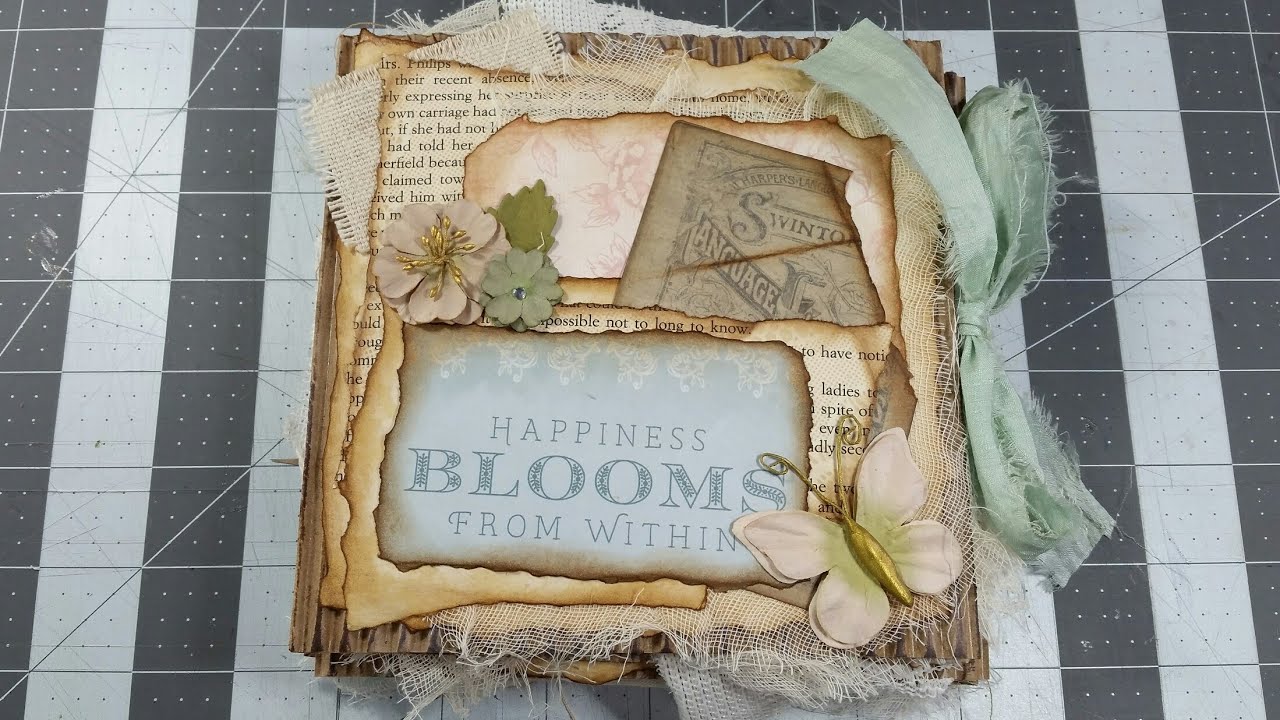 Junk Journal Base Tutorial ; Grungy Tattered Flip Flop Journal ; Putting Cardboard to Good Use !