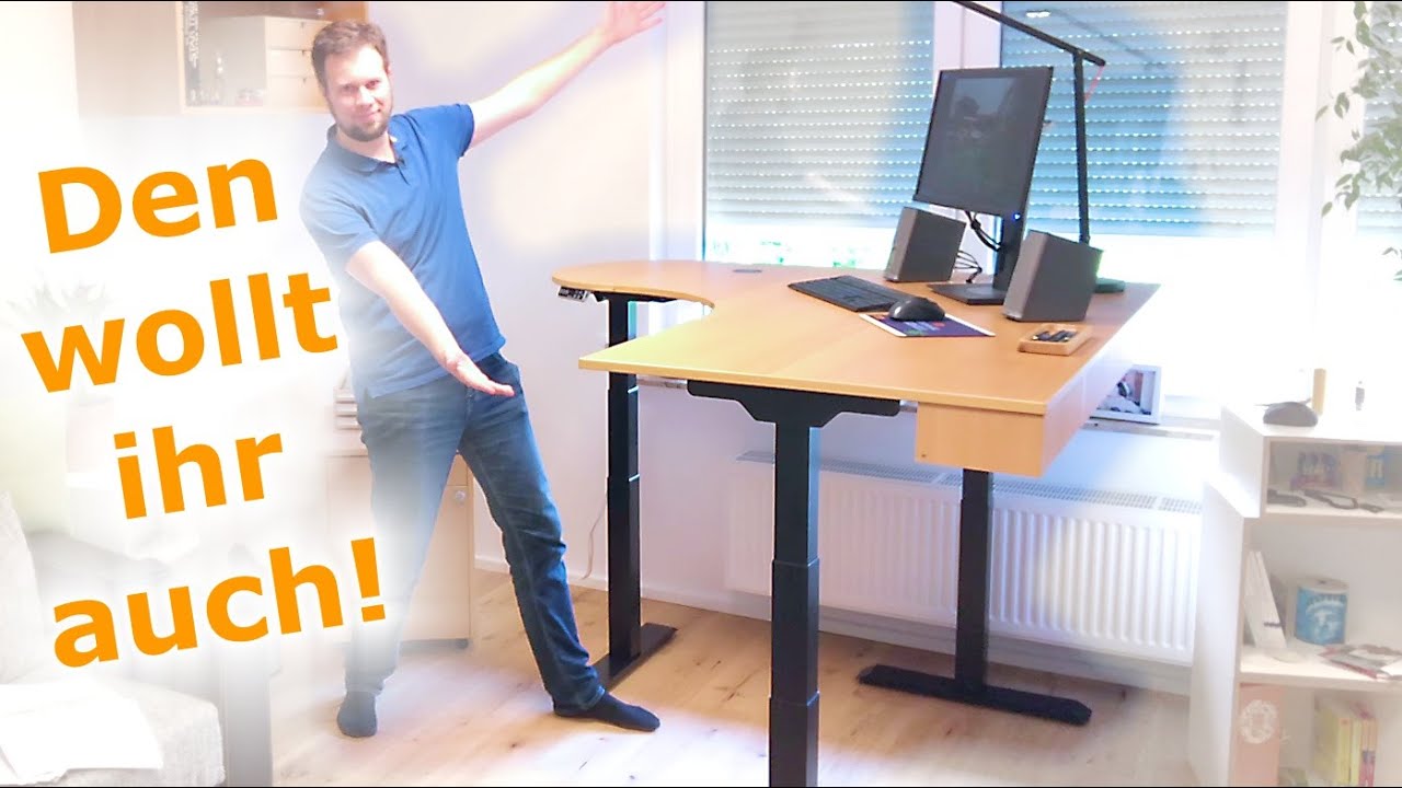 Höhenverstellbarer Schreibtisch elektrisch: So einfach selbst gebaut | Flexispot E7L