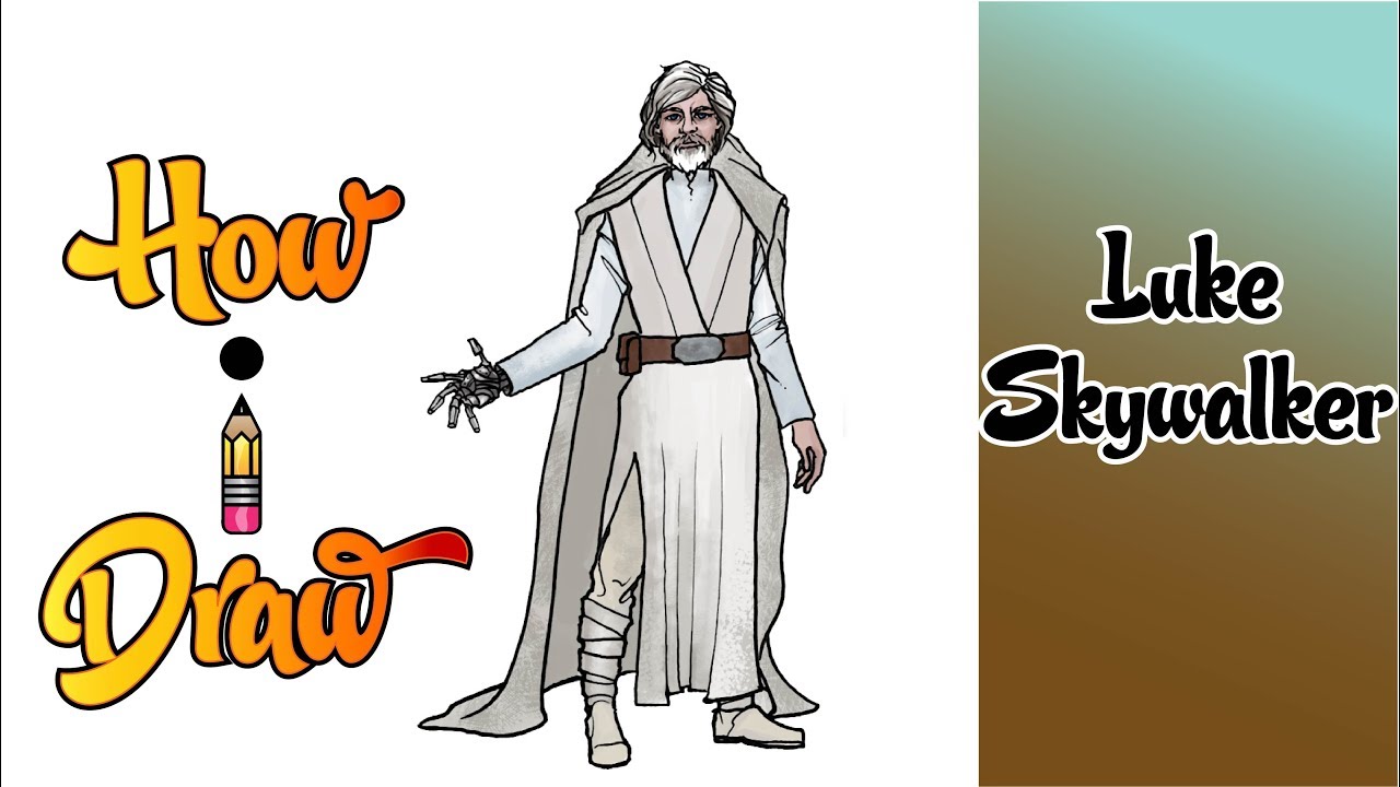 How I Draw Luke Skywalker from Star Wars in Jedi Robes