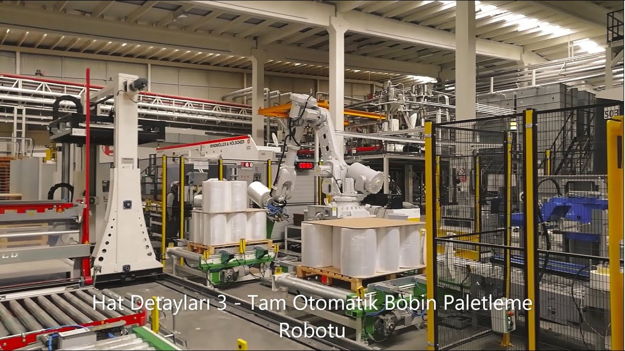 STREÇ FİLM JUMBO BOBIN PALETLEME ROBOTU ABB ! TARA ROBOTİK OTOMASYON !