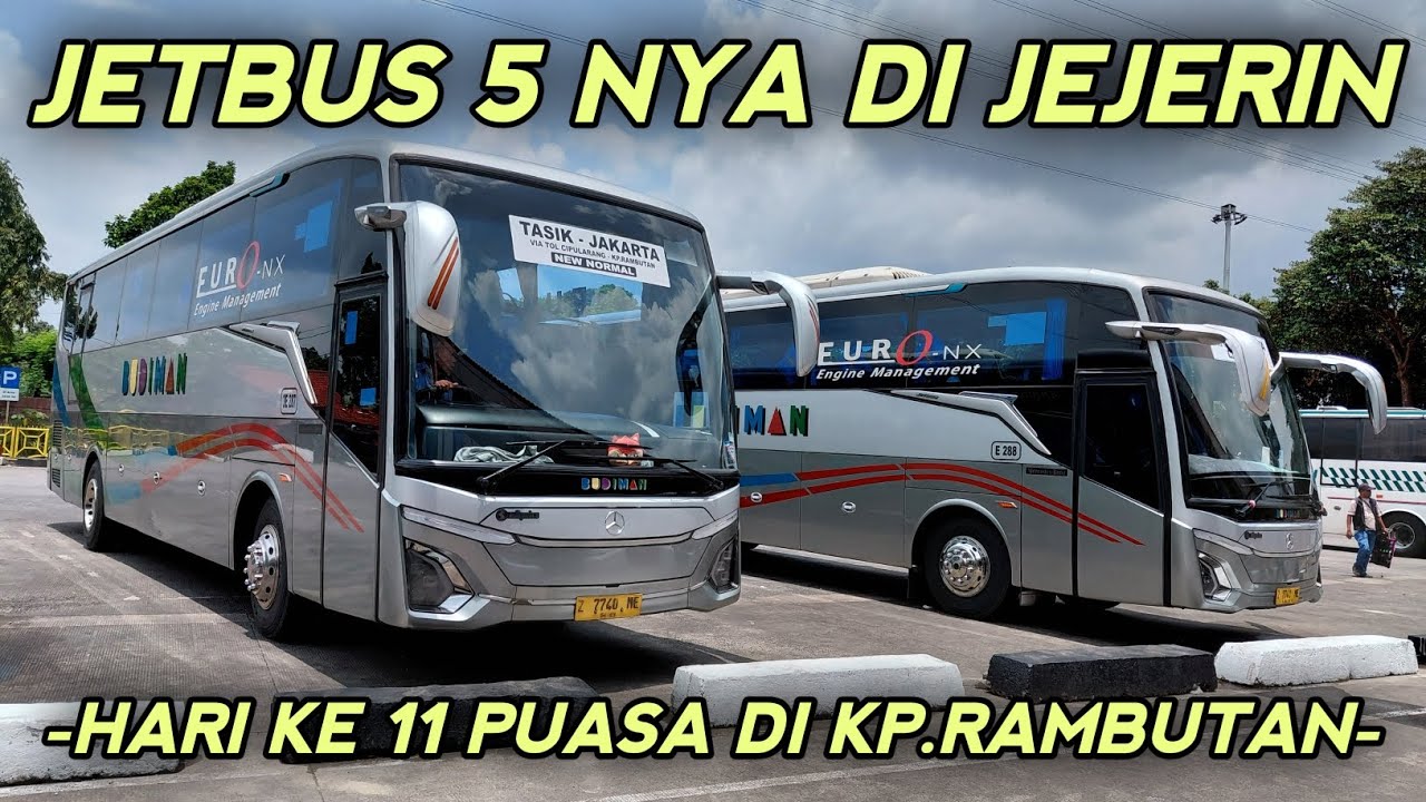 Moment jetbus 5 nya budiman di jejerin di jalur ● Update Hari ke 11 puasa di kp.rambutan