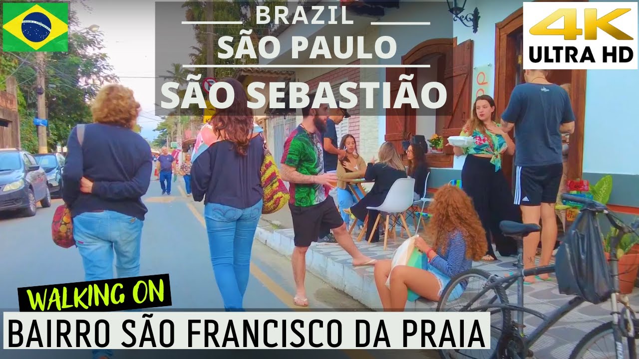 🇧🇷 Praia São Francisco l Festival do Camarão, São Sebastião l Litoral Paulista【 4K UHD 】#4k #beach