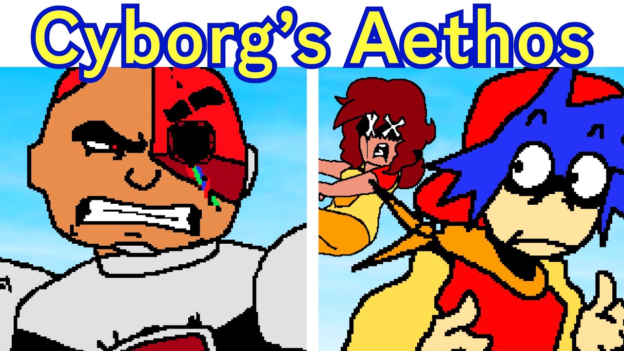 FNF CYBORG'S AETHOS + CUTSCENES (Official Vs Cyborg Overhaul Full Week)