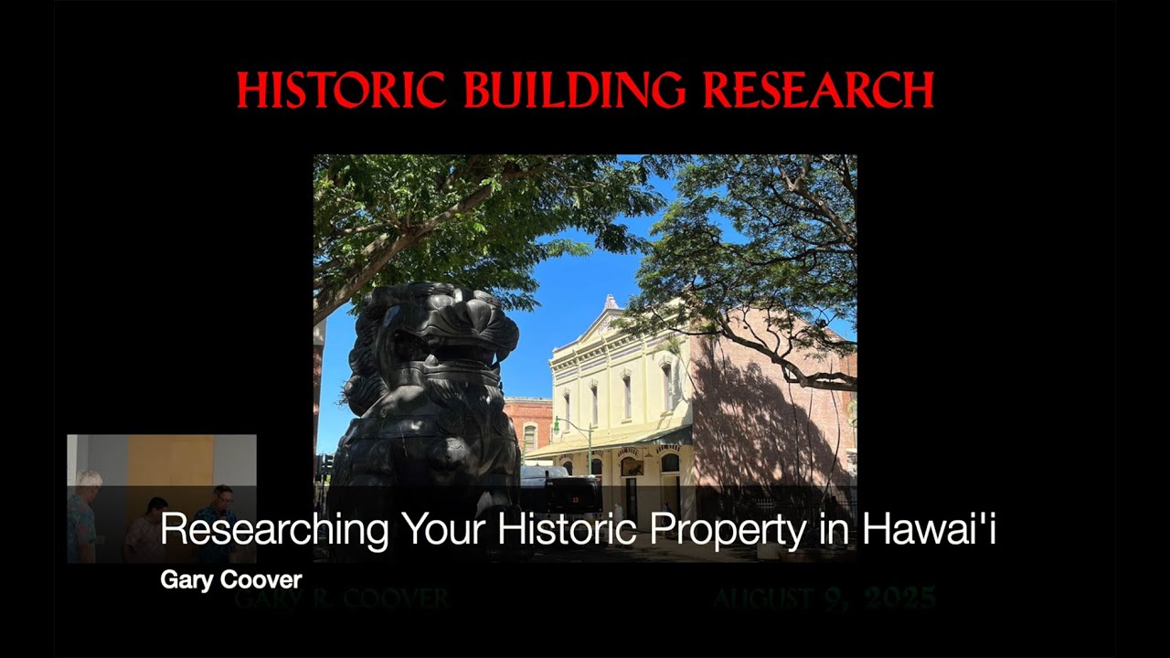 HART Historic Preservation Workshop  |  Gary R. Coover  |  August 9, 2025