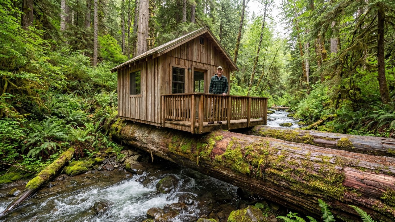 What I Learned from Building a Cabin on a Fallen Log for 70 Days