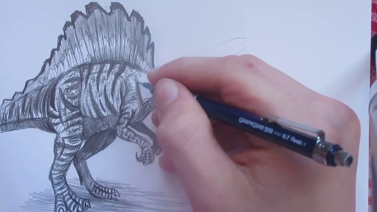 How to Draw Spinosaurus from Jurassic World the Game.  -Danny the Dinosaur Drawer