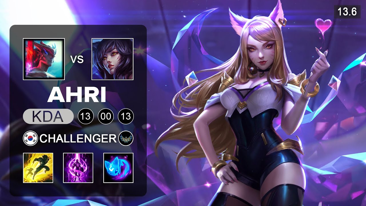 Ahri vs Yone Mid - KR Challenger - Patch 13.6 Season 13