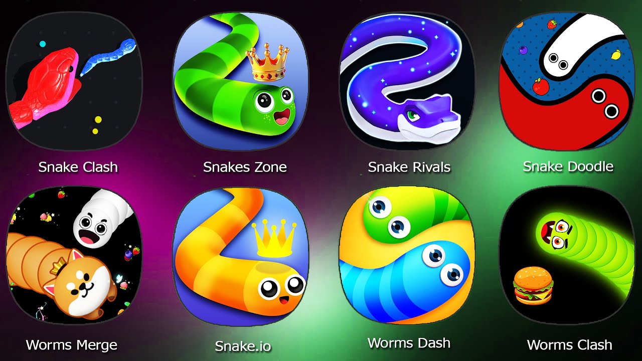 Snake Doodle,Snake Rivals,Snake Clash,Snakes Zone,Worms Merge,Snake.io,Worms Dash,Worms Clash