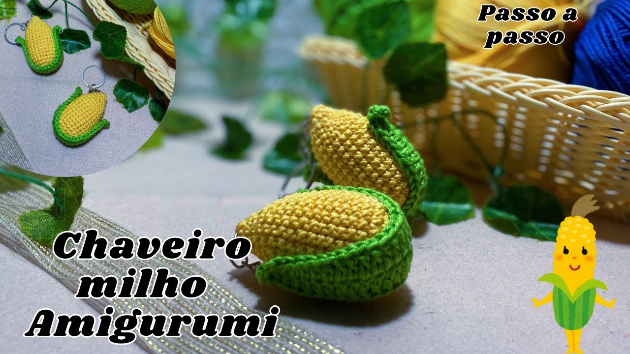 Chaveiro milho 🌽- passo a passo