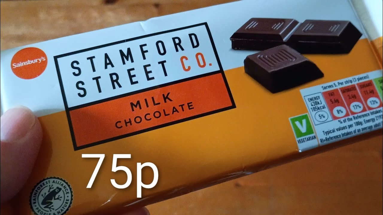 Sainsbury's Milk Chocolate Bar 75p 100g Review 