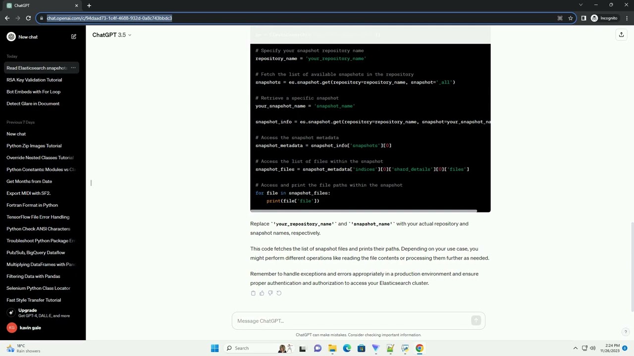 How to read Elasticsearch snapshot files in python