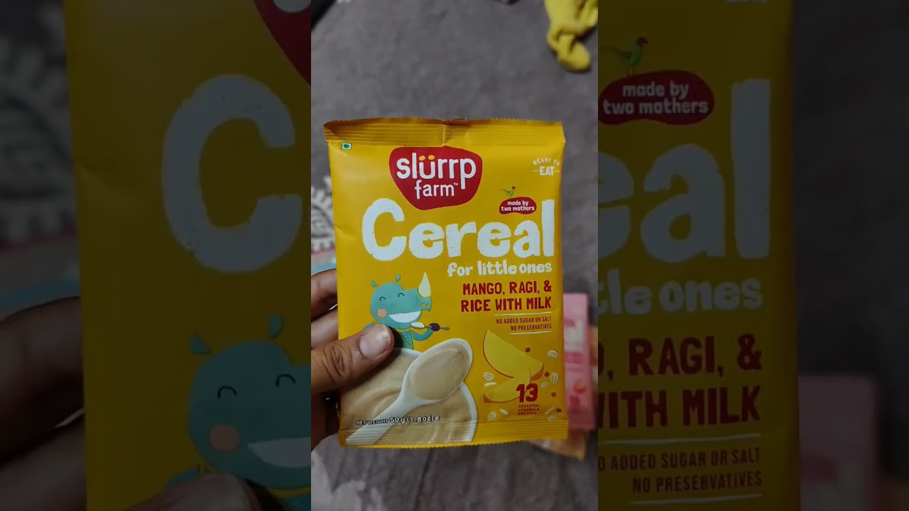 Slurrp farm cereal for Little ones | ragi based products for baby | best packaged food for baby