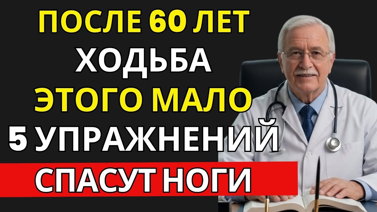 После 60 ноги слабеют каждый год — ВРАЧ ОБЪЯСНЯЕТ и показывает 5 упражнений на стуле
