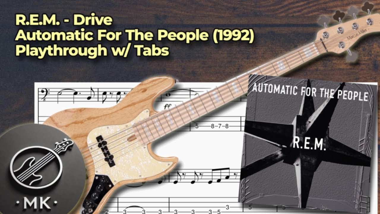 R.E.M.  - Drive (Bass Cover) (Lesson w/ Tabs)