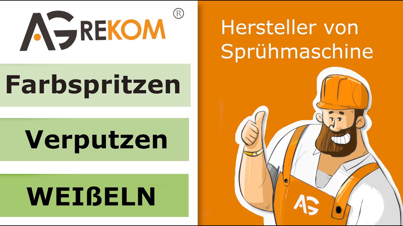 FARBSPRITZEN, VERPUTZEN, WEISSELN - AGREKOM Sprühmaschinen