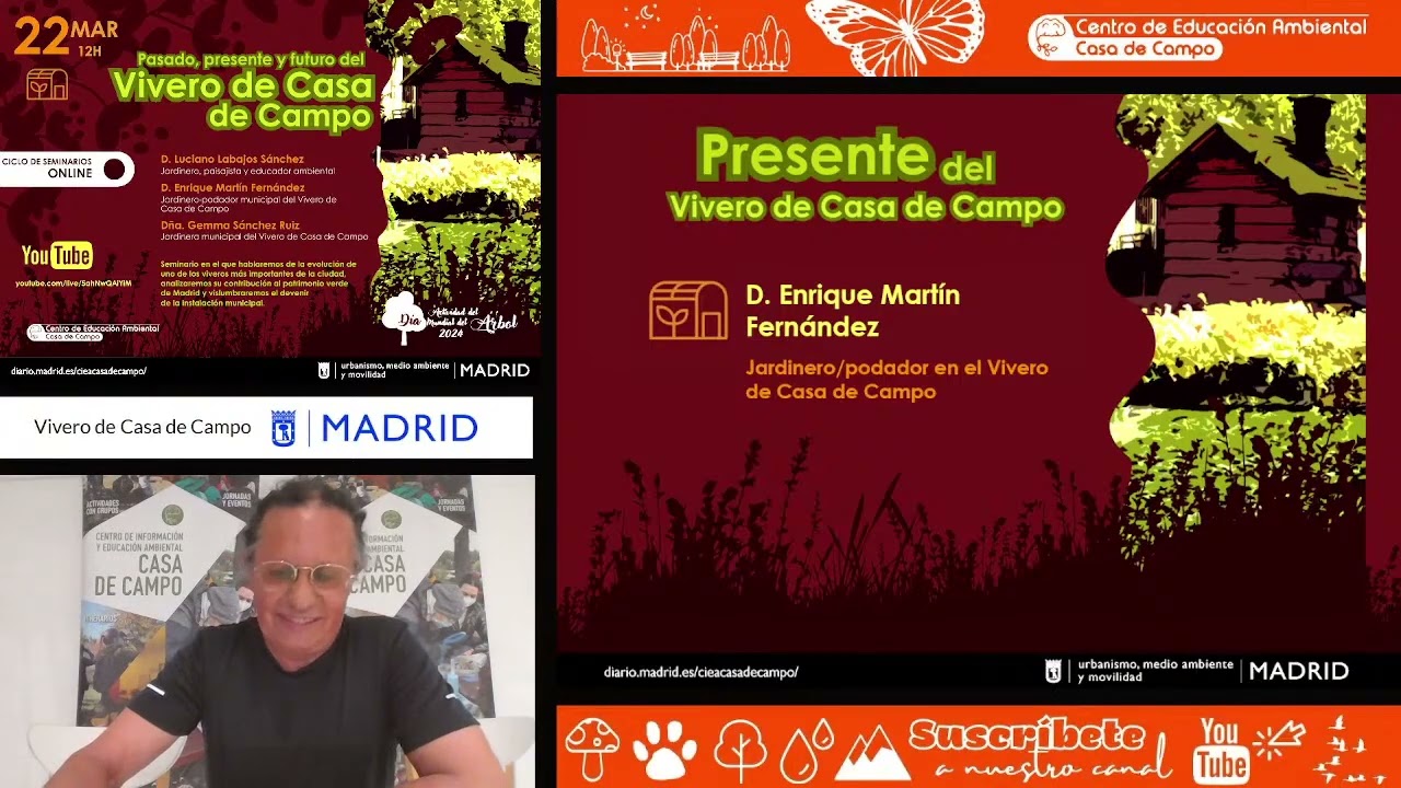 Pasado, presente y futuro del Vivero Municipal de Casa de Campo (webinario)