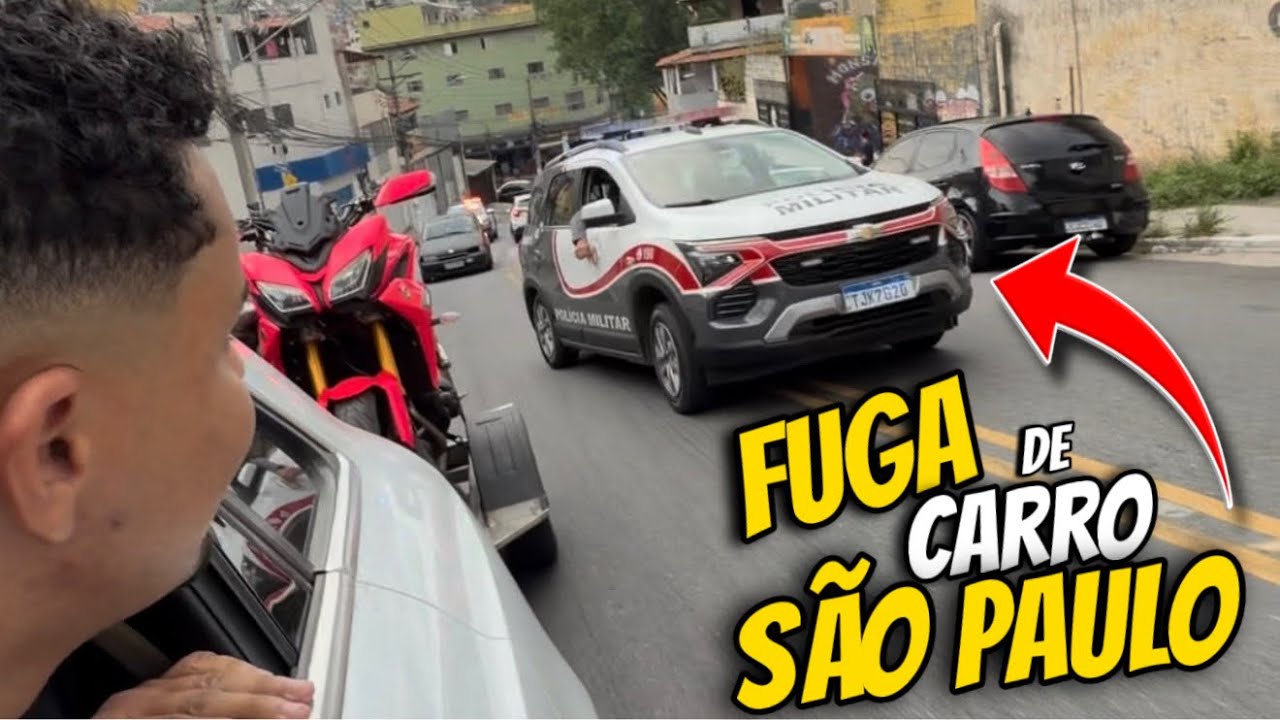 DEMOS FUGA DE CARRO NO PRIMEIRO DIA EM SÃO PAULO 🔥 QUASE FOMOS PRESOS 😂