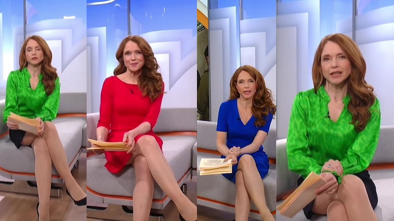 Mirjam Meinhardt Impresses in Grenat Top, Mini Skirt, Pantyhose & high Boots on Mima