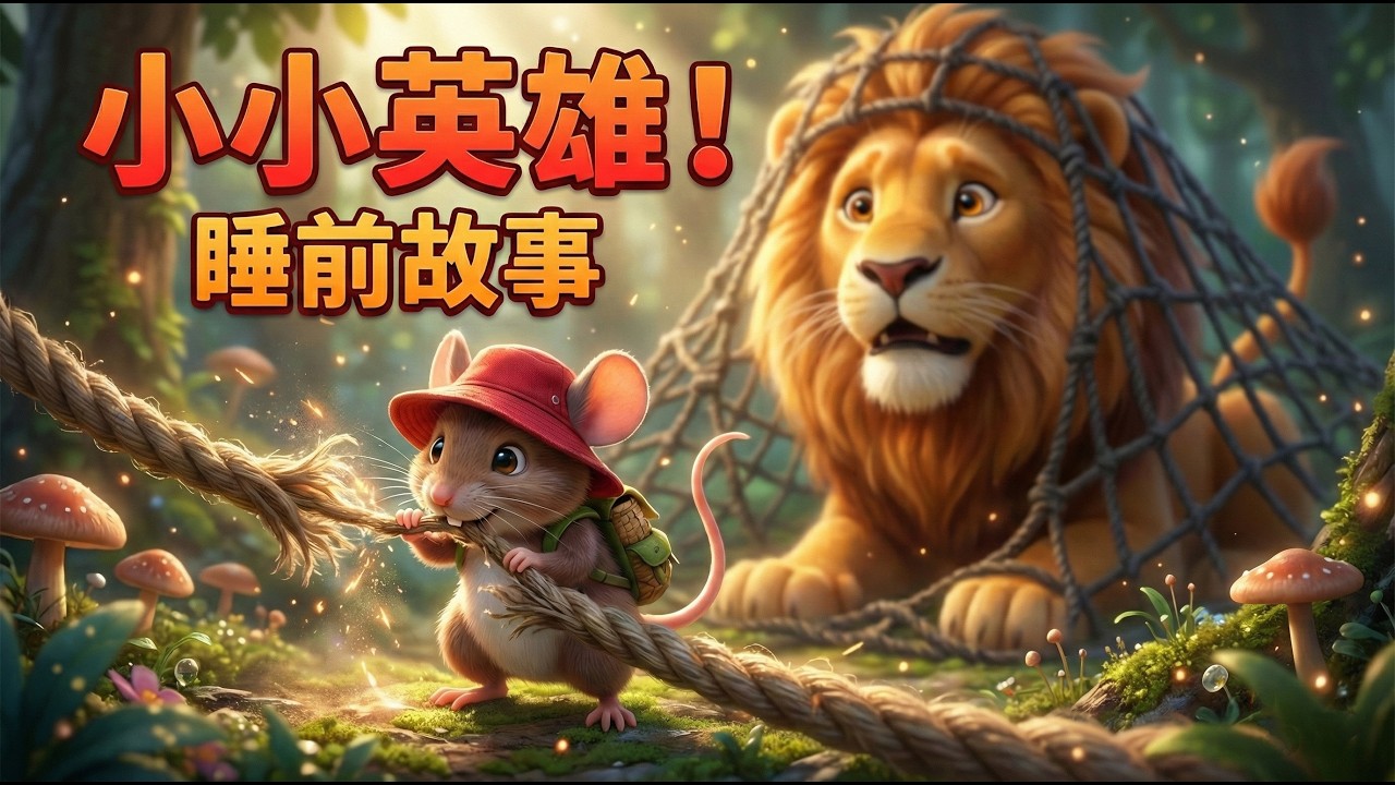 狮子和老鼠：小老鼠如何拯救森林之王！(睡前故事)
