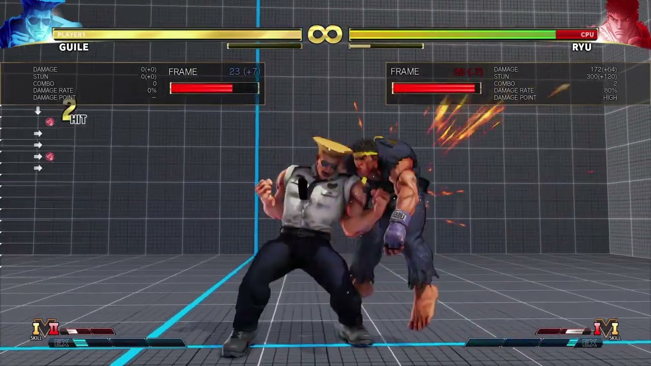 SFV Guile #29 crush counter combo 274dmg/490stn